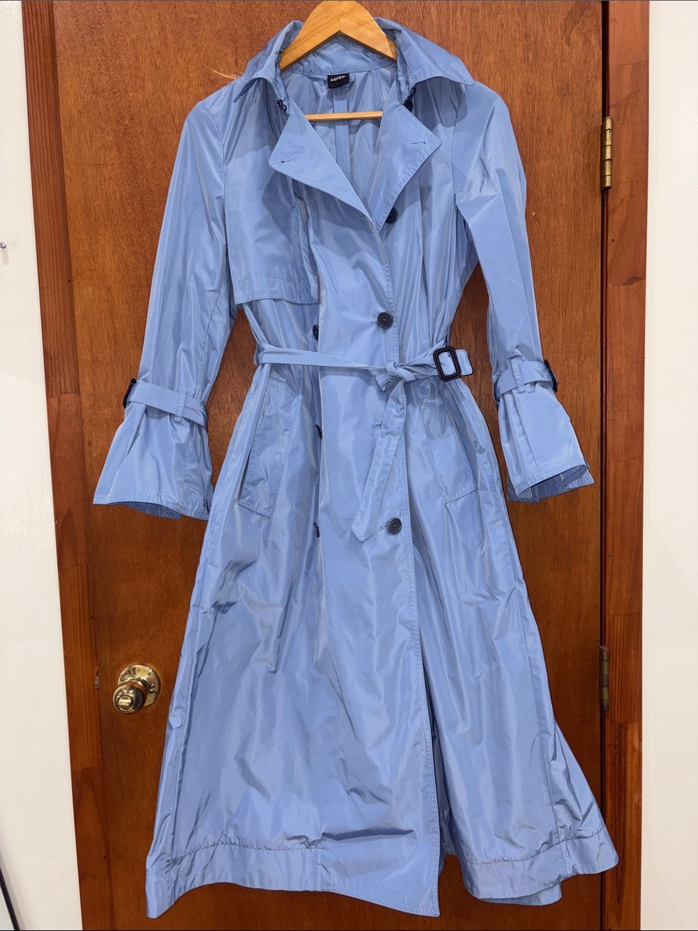 Aspesi Italian Brand 🇮🇹 Light Blue Maxi Trench Coat Dress
